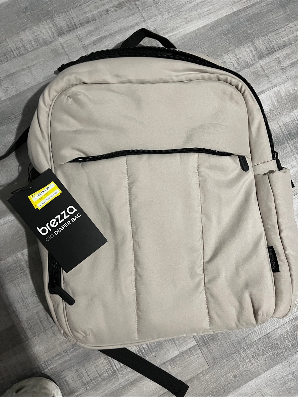 Brezza Cream Baby Diaper Backpack - Versatile Everyday Baby Bag